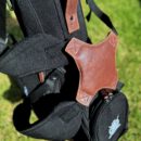 Black Canvas / Leather Golf Bag - Stand