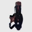 Black Canvas / Leather Golf Bag - Stand
