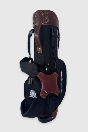Black Canvas / Leather Golf Bag - Stand
