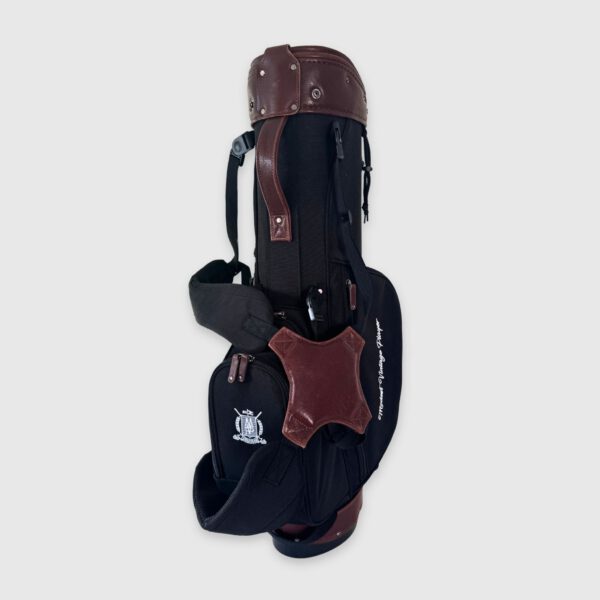 Black Canvas / Leather Golf Bag - Stand