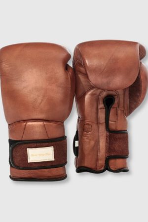 Elite Heritage Brown Leather Boxing Gloves (Strap Up)
