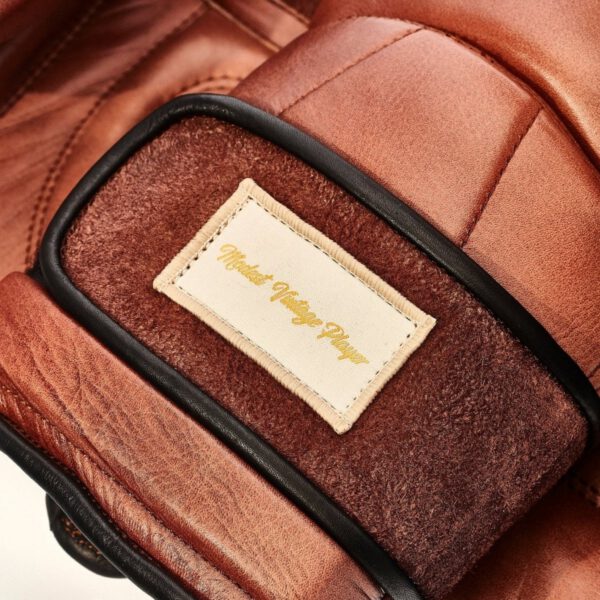 Elite Heritage Brown Leather Boxing Gloves (Strap Up) - Image 3