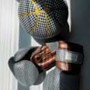 Elite Houndstooth Leather Boxing Gloves (Strap Up) - Brown