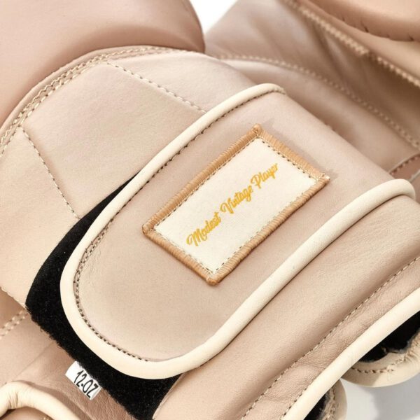 Elite Leather Boxing Gloves - Light Brown + Light Khaki - Image 3