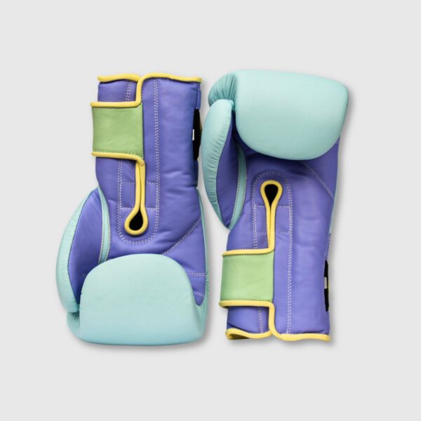 Elite Pastel Leather Boxing Gloves - Blue - Image 2