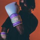 Elite Pastel Leather Boxing Gloves - Blue