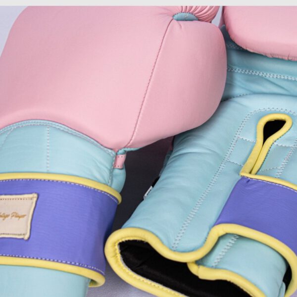 Elite Pastel Leather Boxing Gloves - Pink - Image 3