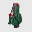 Green Canvas / Leather Golf Bag - Stand