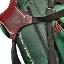 Green Canvas / Leather Golf Bag - Stand