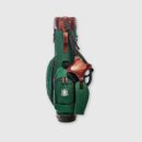 Green Canvas / Leather Golf Bag - Stand