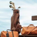 Heritage Brown Leather Golf Bag - Cart