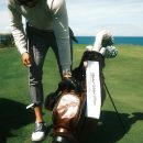 Heritage Brown Leather Golf Bag - Stand