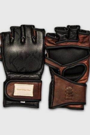 PRO Black Python Leather MMA Gloves (Limited Edition)