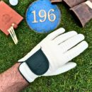 PRO Cream / Forest Green Cabretta Leather Golf Gloves (2 Pack)