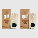 PRO Cream / Forest Green Cabretta Leather Golf Gloves (2 Pack)