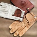 PRO Cream & Tan Cabretta Leather Golf Gloves (2 Pack)