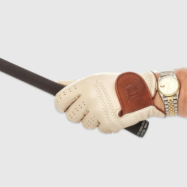 PRO Cream & Tan Cabretta Leather Golf Gloves (2 Pack) - Image 2