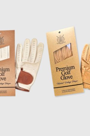 PRO Cream & Tan Cabretta Leather Golf Gloves (2 Pack)