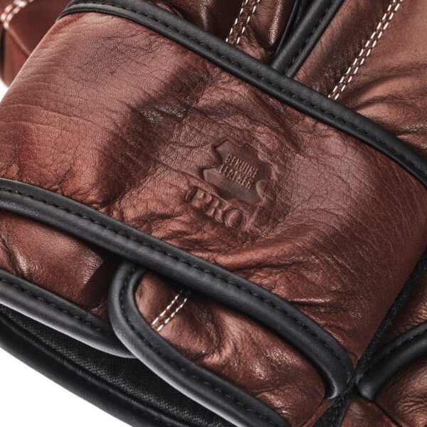 PRO Heritage Brown Leather Boxing Gloves (Strap Up) - Image 3
