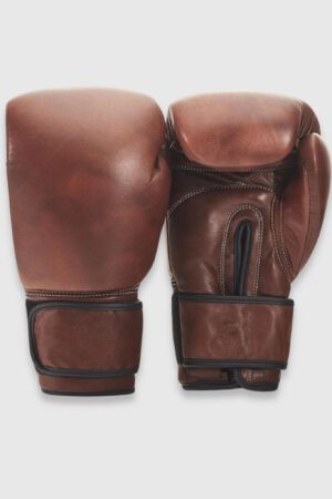 PRO Heritage Brown Leather Boxing Gloves (Strap Up)