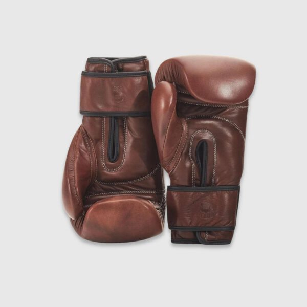 PRO Heritage Brown Leather Boxing Gloves (Strap Up) - Image 2
