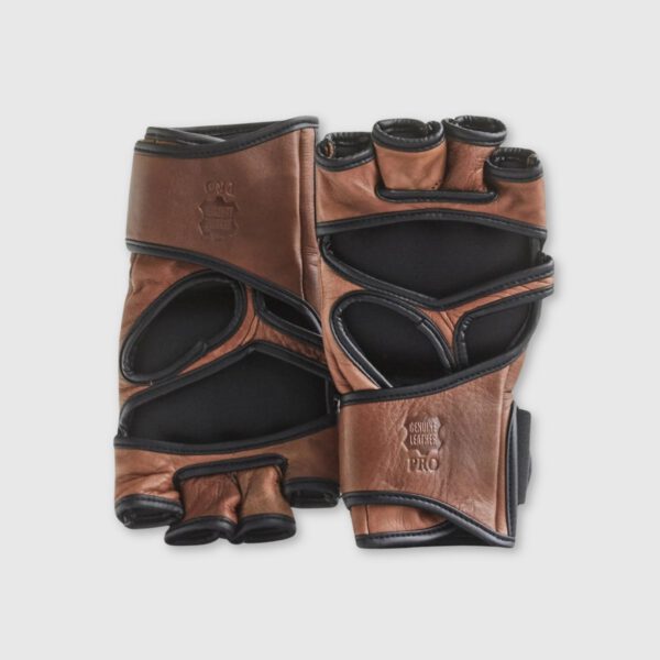 PRO Heritage Brown Leather MMA Gloves - Image 2