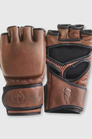 PRO Heritage Brown Leather MMA Gloves