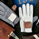 PRO Houndstooth Cabretta Leather Golf Gloves - Brown (2 Pack)