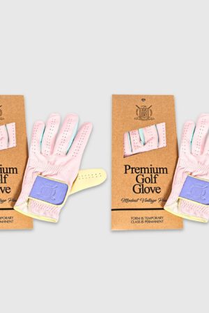 PRO Pastel Cabretta Leather Golf Gloves - Pink (2 Pack)