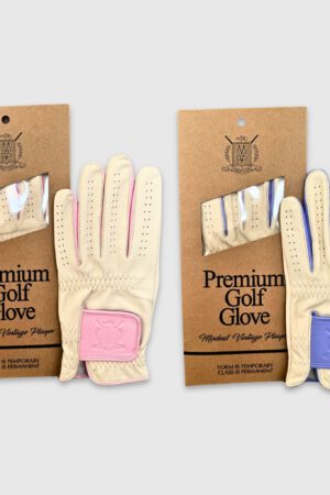 PRO Pastel Cabretta Leather Golf Gloves - Purple & Pink (2 Pack)