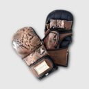 PRO Snake Print Leather Hybrid MMA Gloves