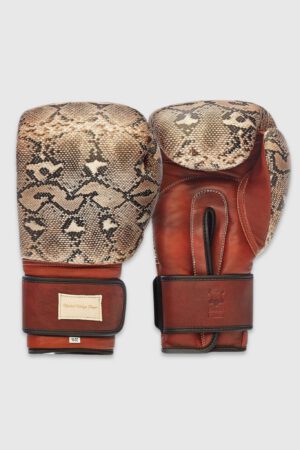 PRO Snake Skin Print Leather Boxing Gloves (Strap Up) Limited Edition
