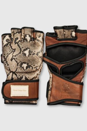PRO Snake Skin Print Leather MMA Gloves (Limited Edition)