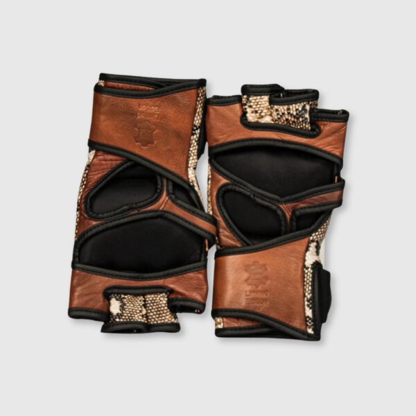 PRO Snake Skin Print Leather MMA Gloves (Limited Edition) - Image 2