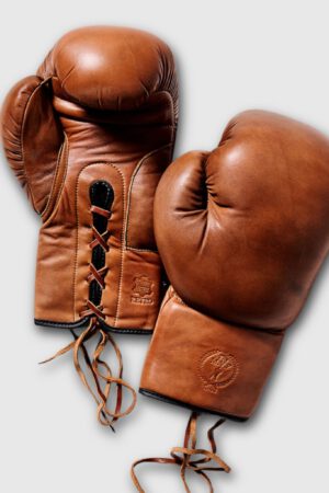 RETRO Heritage Brown Leather Boxing Gloves (Lace Up)