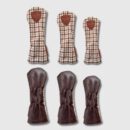 Tartan Golf Covers Set - Brown
