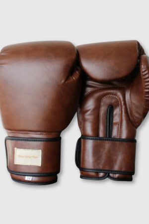 Vegan PRO Heritage Brown Leather Boxing Gloves (Strap Up)